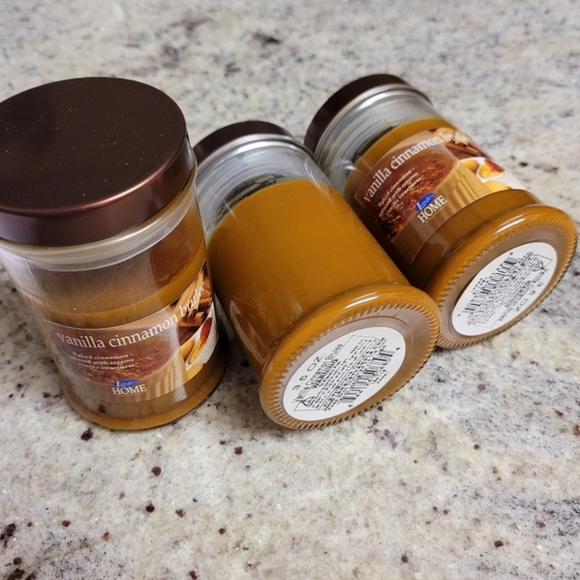3/$5 Scented Glass Covered Jar Vanilla Cinnamon Brûlée 3.5oz Candles - Picture 10 of 13